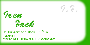 iren hack business card